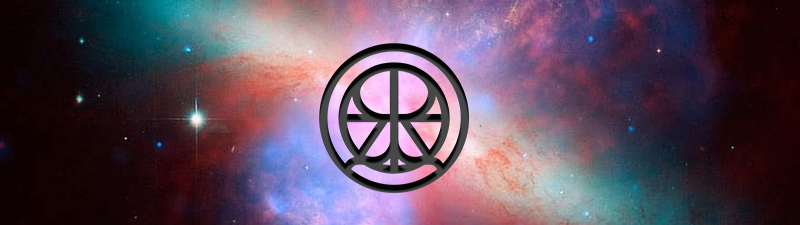 A multicoloured depiction of the big bang, with the Reality Quake series logo overlayed.