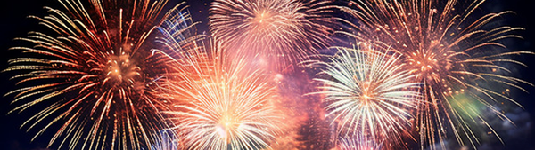 Fireworks in Glasgow, NYE 2024